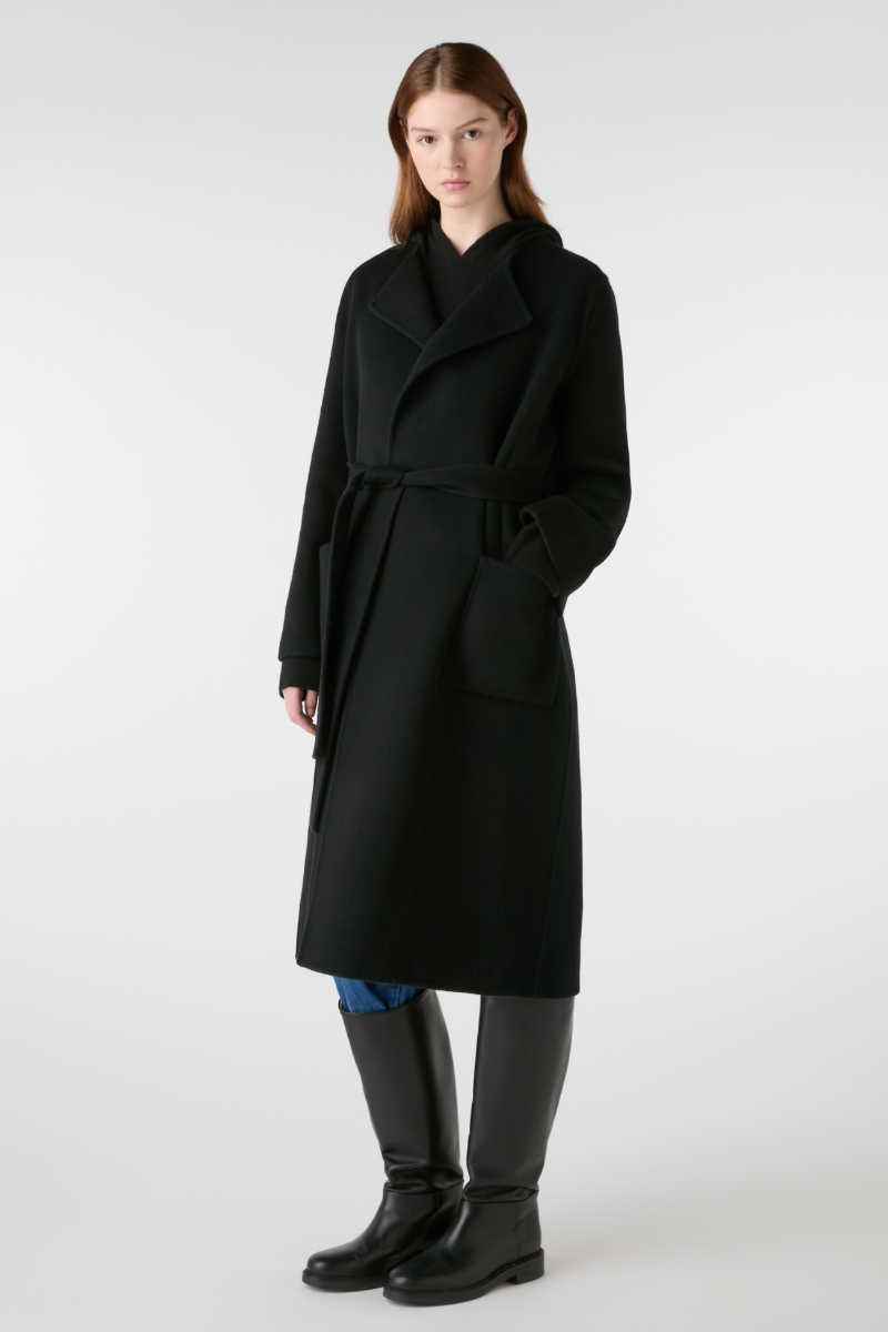 Daphne Double Faced Cashmere Coat Black Clothing Bamford