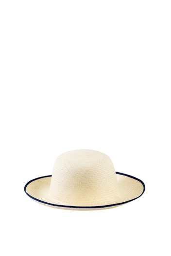 Trimmed Capeline Panama Hat